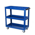 Chariot à outils à 3 niveaux sur roulettes, chariot utilitaire en acier robuste de 204 kg avec roulettes verrouillables pour cuisine, garage, entrepôt
