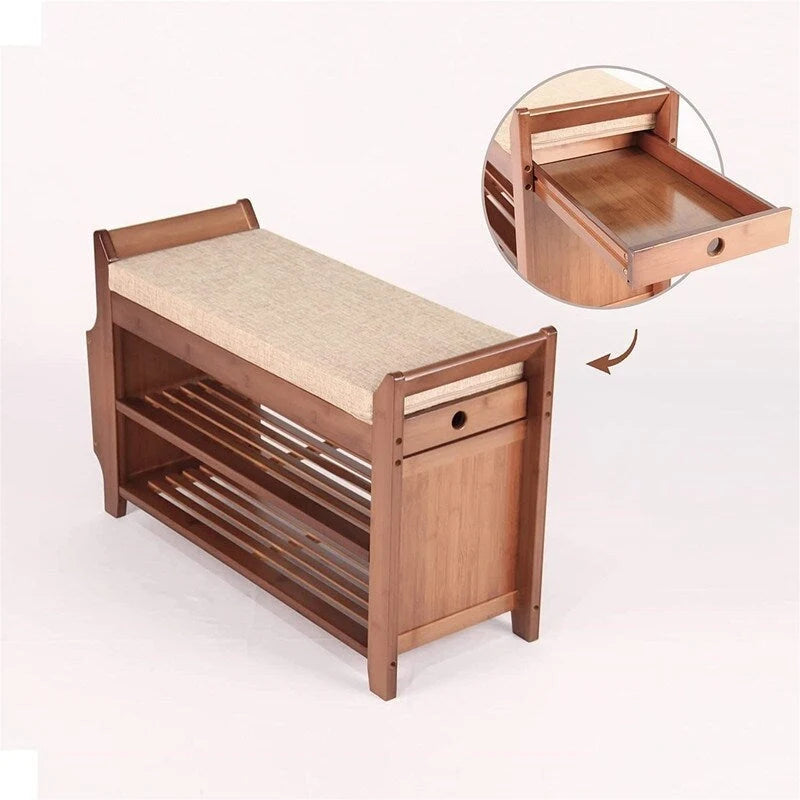Banc à chaussures à 2 niveaux - 31,5P x 11,6L x 19,5H