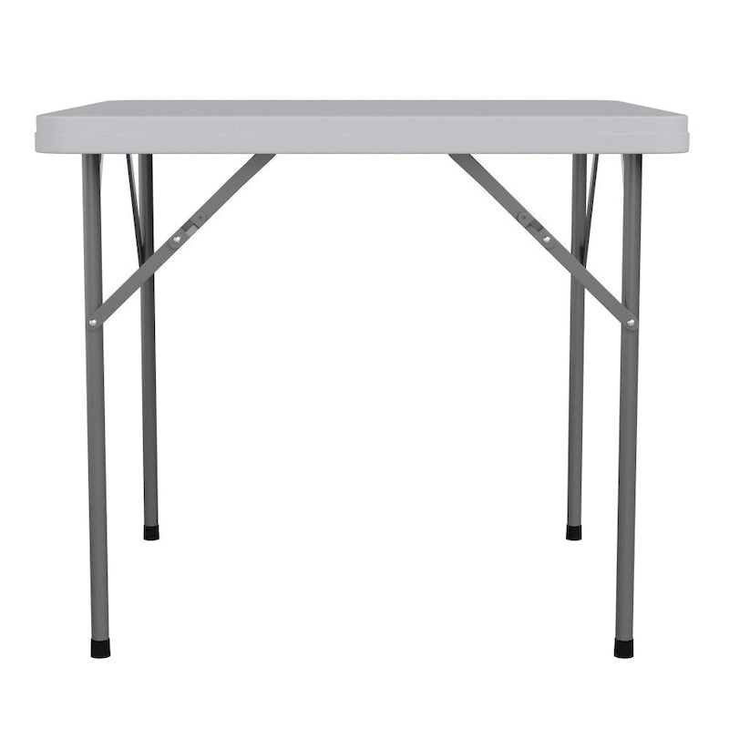 Table pliante carrée en plastique de 2,85 pieds - Table pliante pour événement - 34,25P x 34,25L x 29,5H