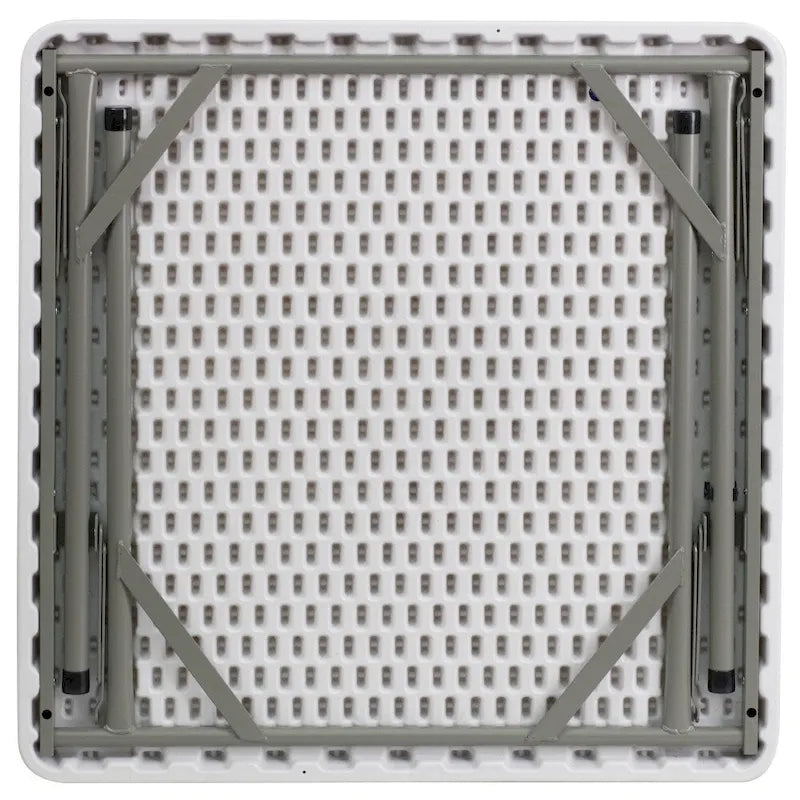 Table pliante carrée en plastique de 2,85 pieds - Table pliante pour événement - 34,25P x 34,25L x 29,5H