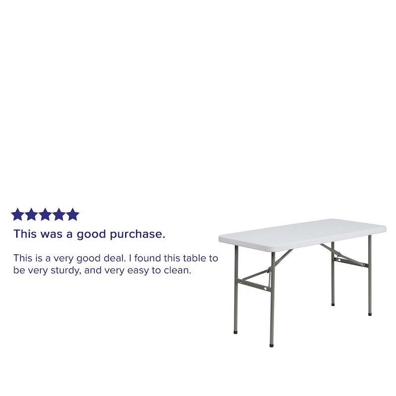 Table pliante en plastique de 4 pieds – Table pliante pour banquet/événement
