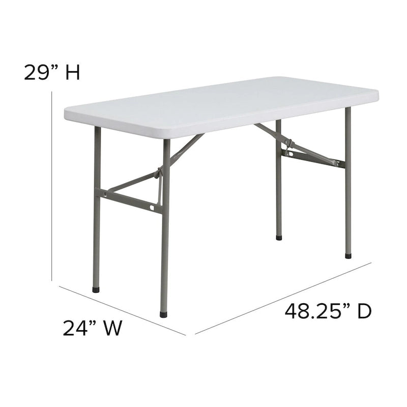Table pliante en plastique de 4 pieds – Table pliante pour banquet/événement