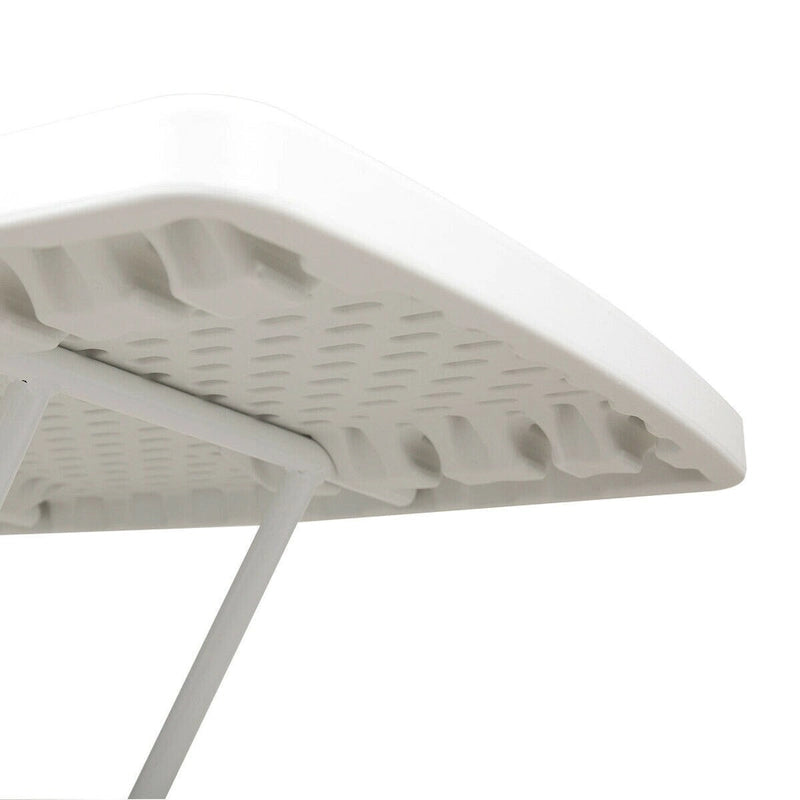 Table pliante 30x20 pouces relevable pique-nique camping salle à manger rectangulaire blanche