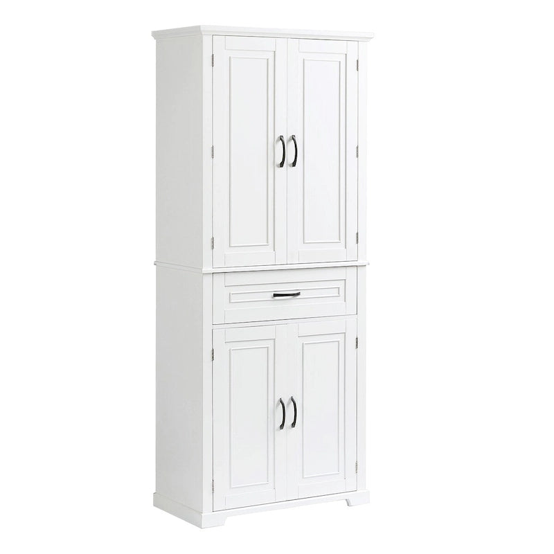 Meuble de salle de bain de 76,2 cm (30 po) de largeur x 40,6 cm (16 po) de profondeur x 182,9 cm (72 po) de hauteur avec portes, tiroir et étagères réglables
