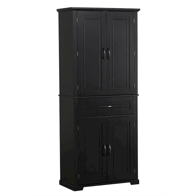 Meuble de salle de bain de 76,2 cm (30 po) de largeur x 40,6 cm (16 po) de profondeur x 182,9 cm (72 po) de hauteur avec portes, tiroir et étagères réglables