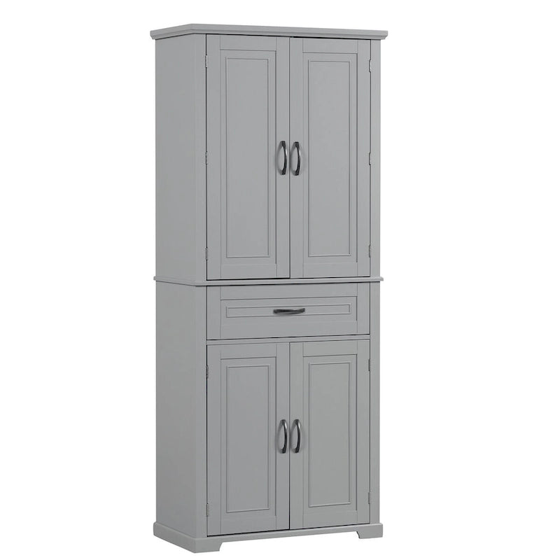 Meuble de salle de bain de 76,2 cm (30 po) de largeur x 40,6 cm (16 po) de profondeur x 182,9 cm (72 po) de hauteur avec portes, tiroir et étagères réglables